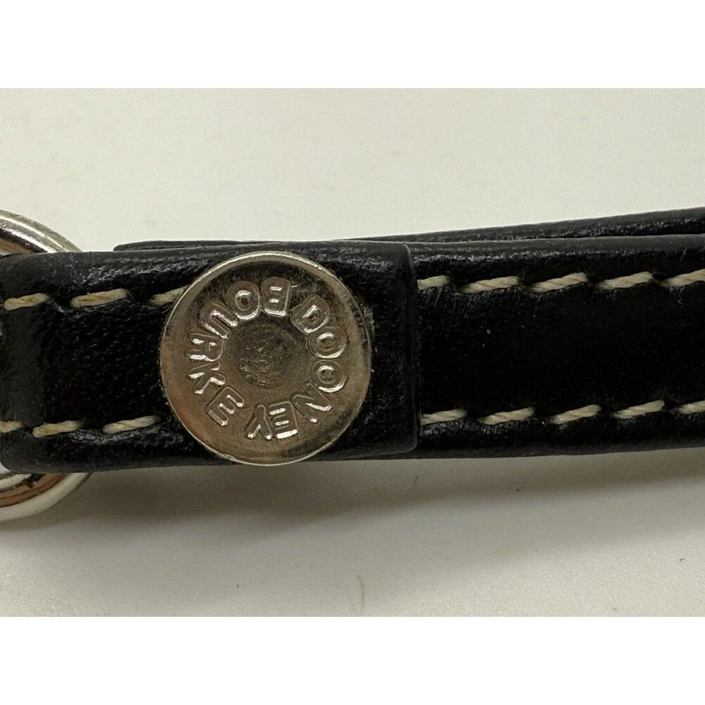 Dooney & Bourke Canvas DB Donegal Crest Wristlet Grey Black W/‎ Handstrap zip